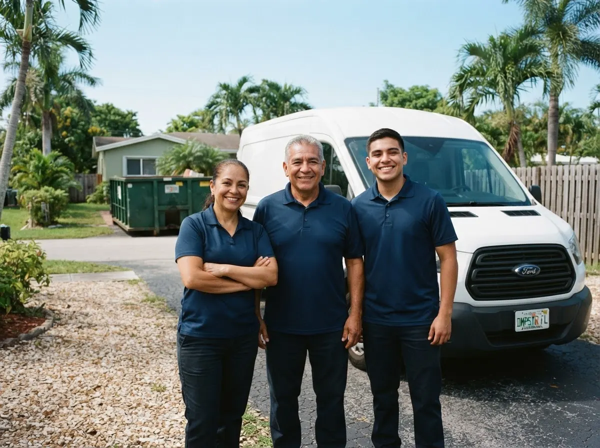 The NorthStar Debris Removal team, dumpster in Miami, FL